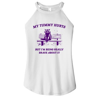 Tummy Ache Survivor Retro 90s Women's Perfect Tri Rocker Tank