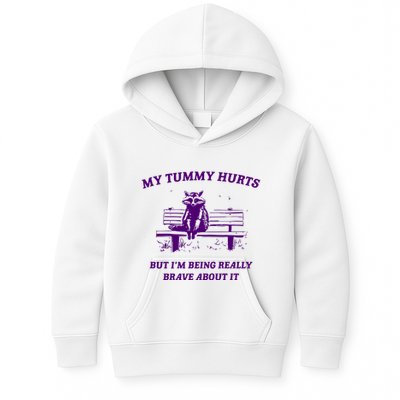 Tummy Ache Survivor Retro 90s Kids Hoodie