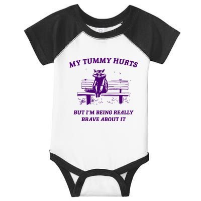 Tummy Ache Survivor Retro 90s Infant Baby Jersey Bodysuit