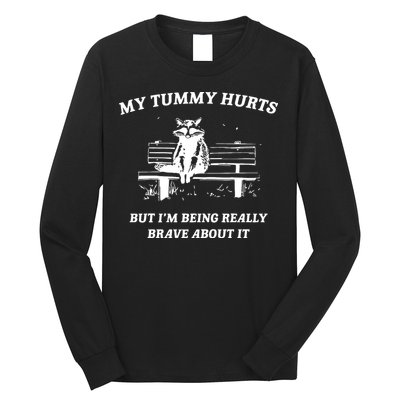 Tummy Ache Survivor Retro 90s Long Sleeve Shirt