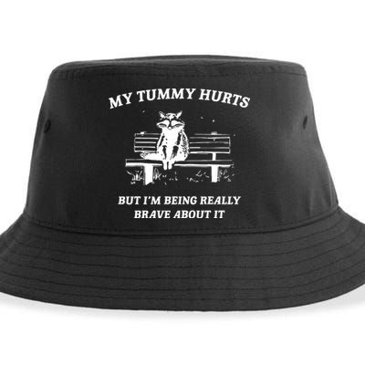 Tummy Ache Survivor Retro 90s Sustainable Bucket Hat