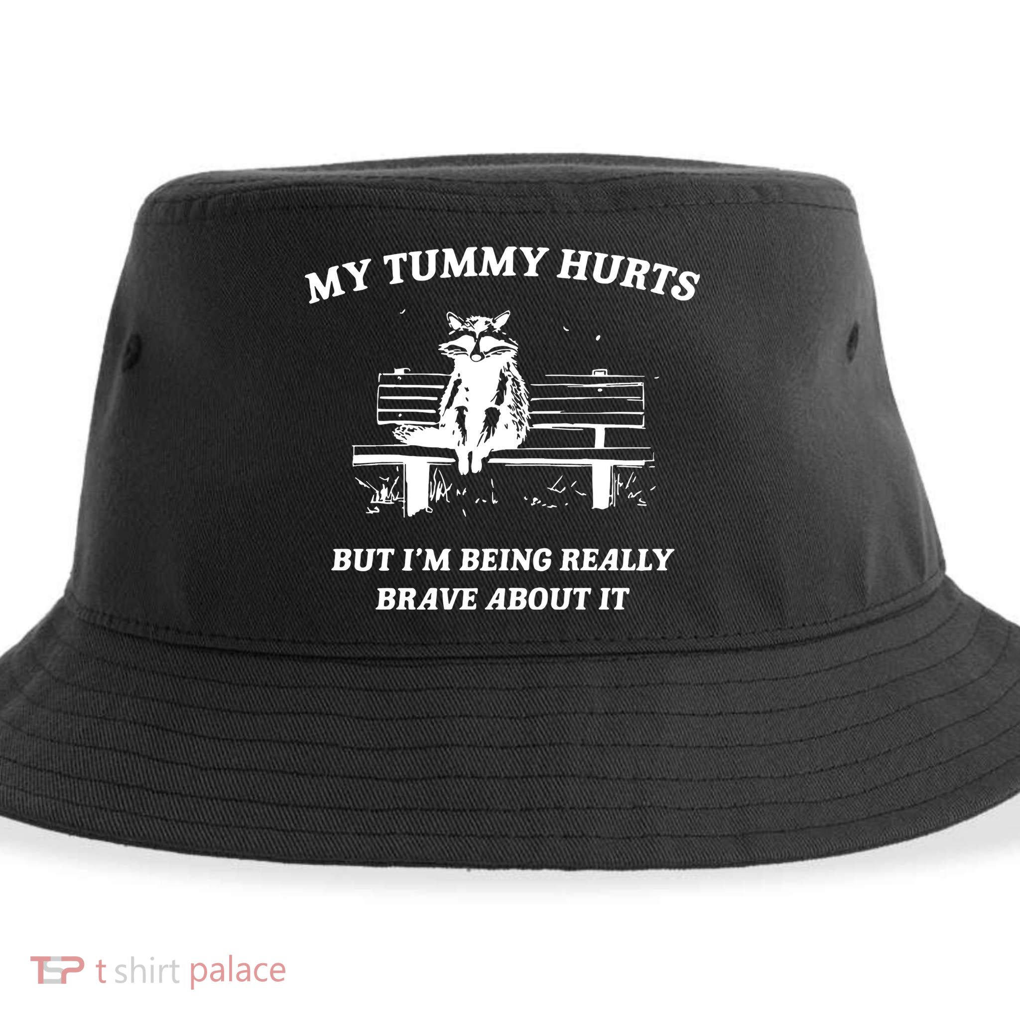 Tummy Ache Survivor Retro 90s Sustainable Bucket Hat