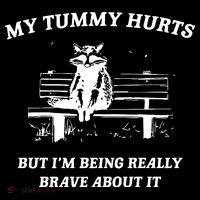 Tummy Ache Survivor Retro 90s Button
