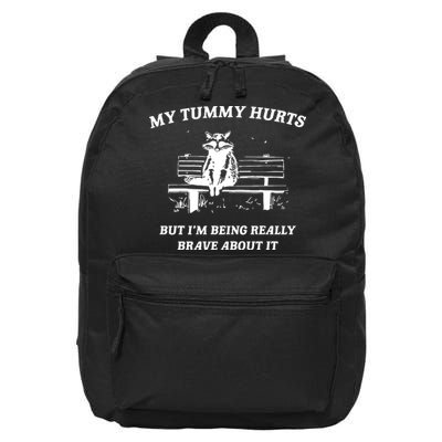 Tummy Ache Survivor Retro 90s 16 in Basic Backpack