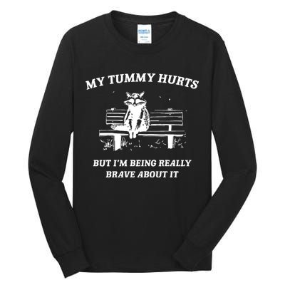 Tummy Ache Survivor Retro 90s Tall Long Sleeve T-Shirt