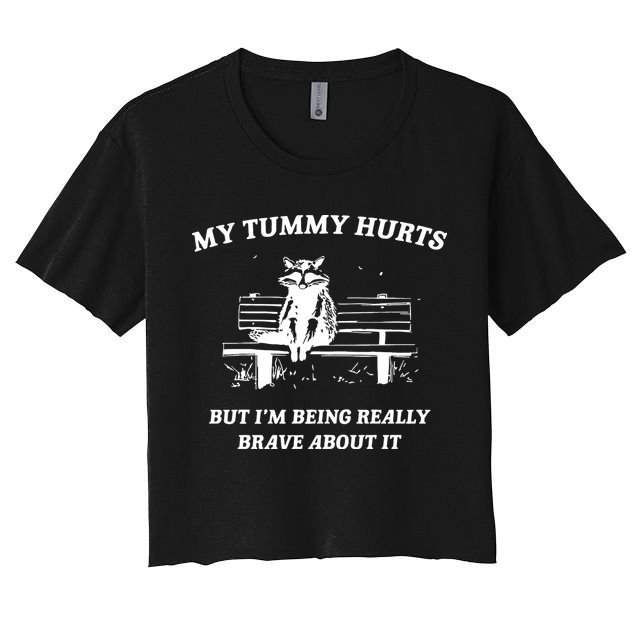 Tummy Ache Survivor Retro 90s Crop Top