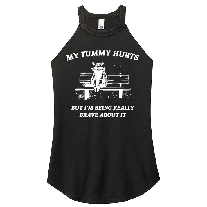 Tummy Ache Survivor Retro 90s Women's Perfect Tri Rocker Tank