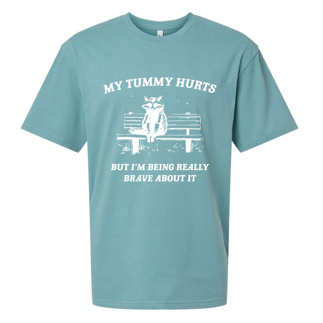 Tummy Ache Survivor Retro 90s Sueded Cloud Jersey T-Shirt