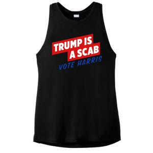 Trump A Scab Funny Vote Harris Uaw Ladies PosiCharge Tri-Blend Wicking Tank