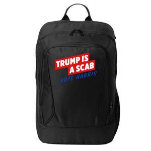 Trump A Scab Funny Vote Harris Uaw City Backpack