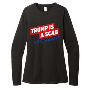 Trump A Scab Funny Vote Harris Uaw Womens CVC Long Sleeve Shirt