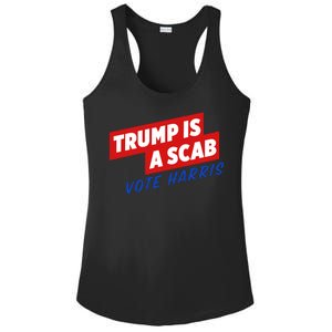 Trump A Scab Funny Vote Harris Uaw Ladies PosiCharge Competitor Racerback Tank