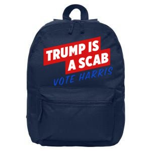 Trump A Scab Funny Vote Harris Uaw 16 in Basic Backpack