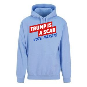 Trump A Scab Funny Vote Harris Uaw Unisex Surf Hoodie