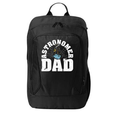 Telescope astronomers stargazing space planets science City Backpack