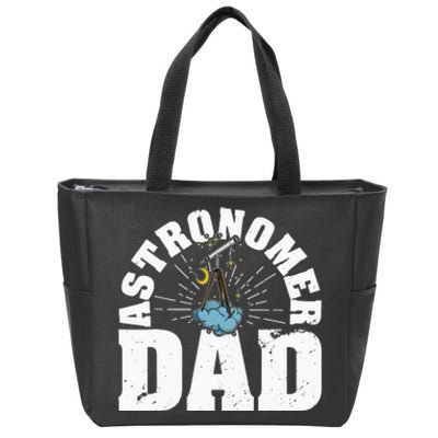 Telescope astronomers stargazing space planets science Zip Tote Bag