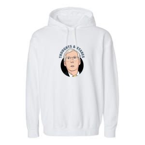 Thoughts And Stares Mitch Mcconnell Garment-Dyed Fleece Hoodie