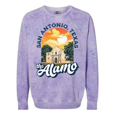 The Alamo San Antonio Texas Mission Vintage Retro Remember Colorblast Crewneck Sweatshirt