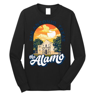 The Alamo San Antonio Texas Mission Vintage Retro Remember Long Sleeve Shirt