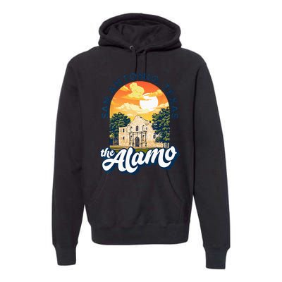 The Alamo San Antonio Texas Mission Vintage Retro Remember Premium Hoodie