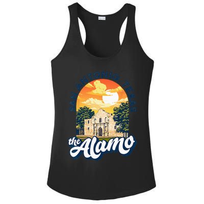 The Alamo San Antonio Texas Mission Vintage Retro Remember Ladies PosiCharge Competitor Racerback Tank