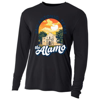 The Alamo San Antonio Texas Mission Vintage Retro Remember Cooling Performance Long Sleeve Crew