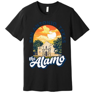 The Alamo San Antonio Texas Mission Vintage Retro Remember Premium T-Shirt