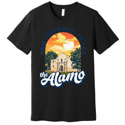 The Alamo San Antonio Texas Mission Vintage Retro Remember Premium T-Shirt