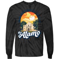 The Alamo San Antonio Texas Mission Vintage Retro Remember Tie-Dye Long Sleeve Shirt