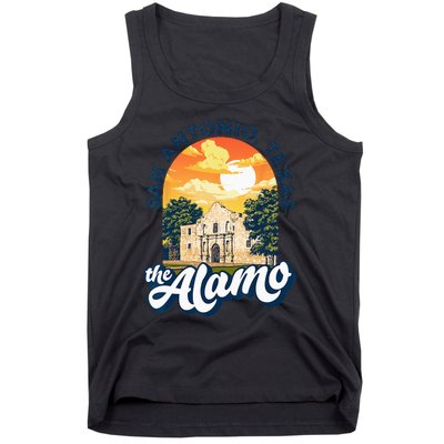 The Alamo San Antonio Texas Mission Vintage Retro Remember Tank Top