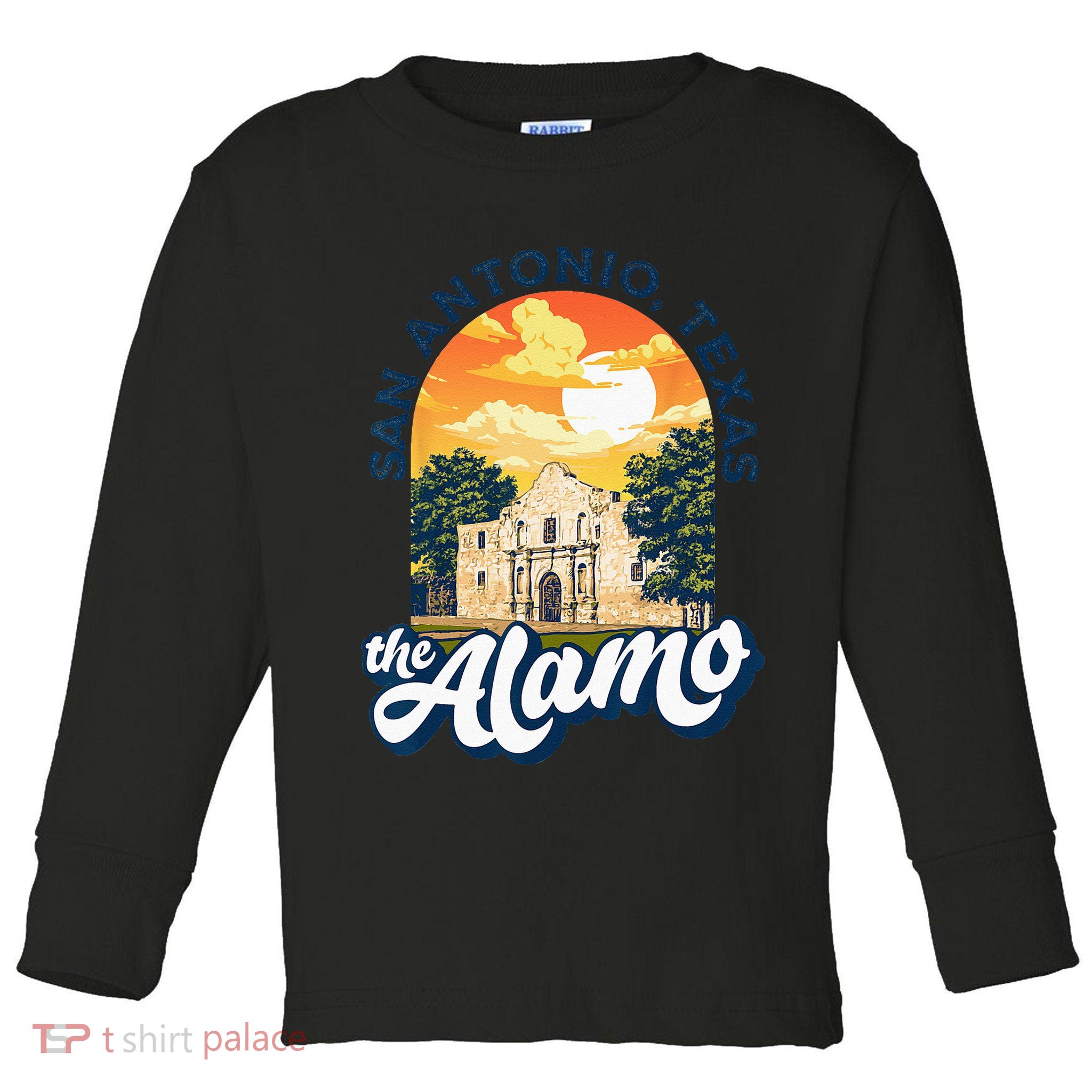 The Alamo San Antonio Texas Mission Vintage Retro Remember Toddler Long Sleeve Shirt