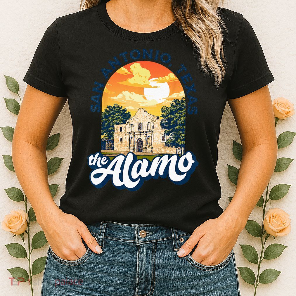 The Alamo San Antonio Texas Mission Vintage Retro Remember Womens T-Shirt