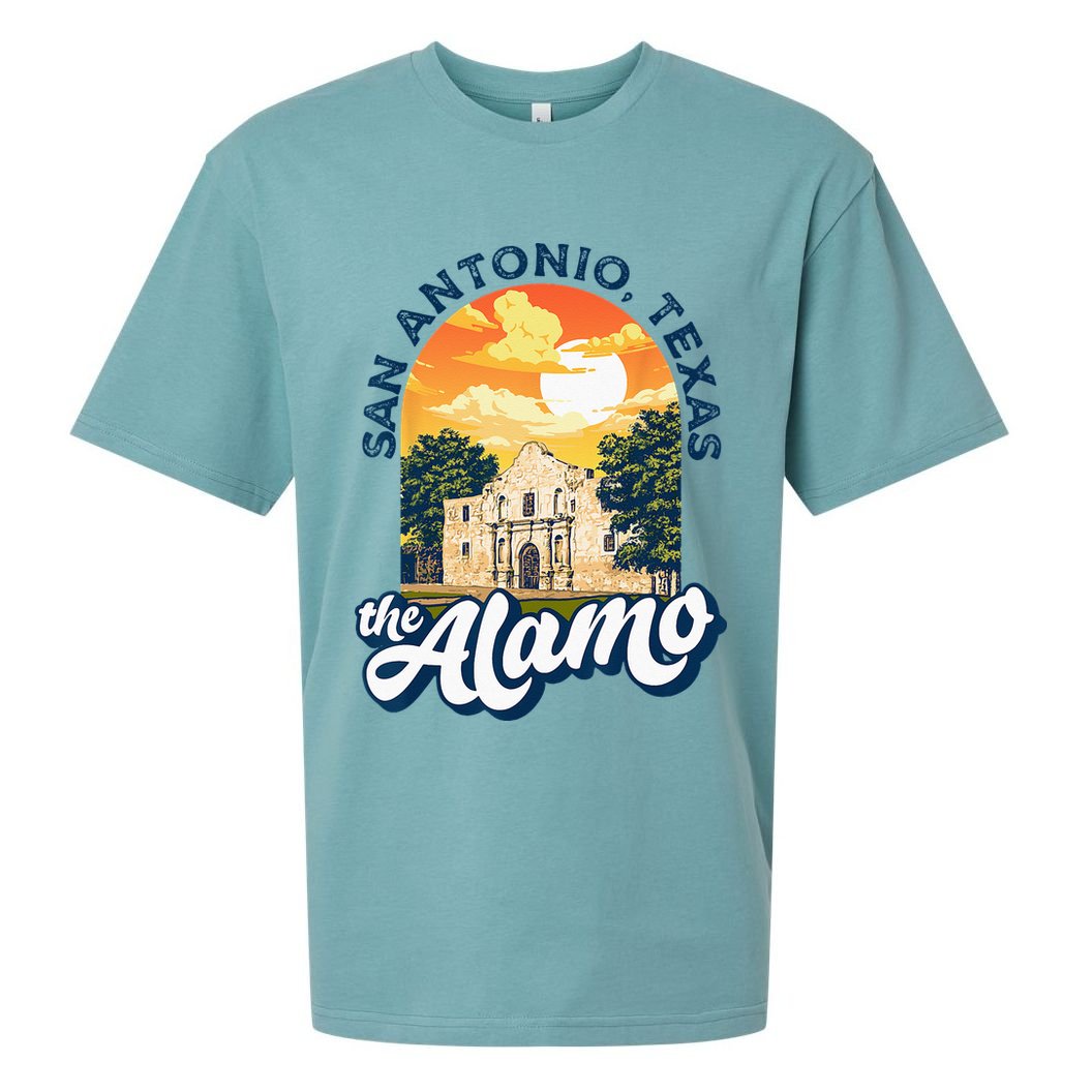 The Alamo San Antonio Texas Mission Vintage Retro Remember Sueded Cloud Jersey T-Shirt