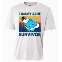 Tummy Ache Survivor Design Is Funny Tummy Ache Quote Cooling Performance Crew T-Shirt