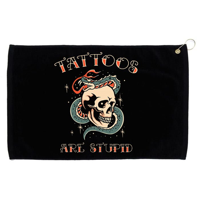 Tattoos Are Stupid Tattoo Artist Grommeted Golf Towel