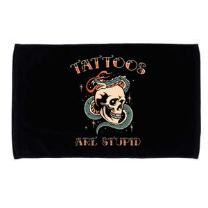 Tattoos Are Stupid Tattoo Artist Microfiber Hand Towel