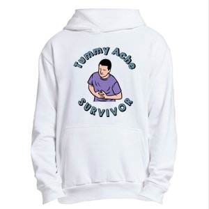 Tummy Ache Survivor Funny Tummy Ache Joke Urban Pullover Hoodie