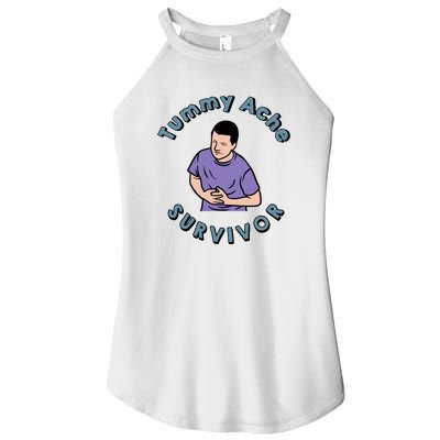 Tummy Ache Survivor Funny Tummy Ache Joke Women’s Perfect Tri Rocker Tank