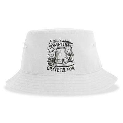 There's Always Something To Be Grateful For Thanksgiving Sustainable Bucket Hat