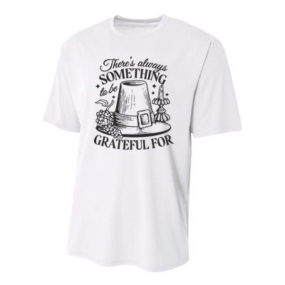 There's Always Something To Be Grateful For Thanksgiving Youth Performance Sprint T-Shirt