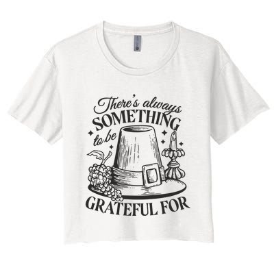 There's Always Something To Be Grateful For Thanksgiving Crop Top