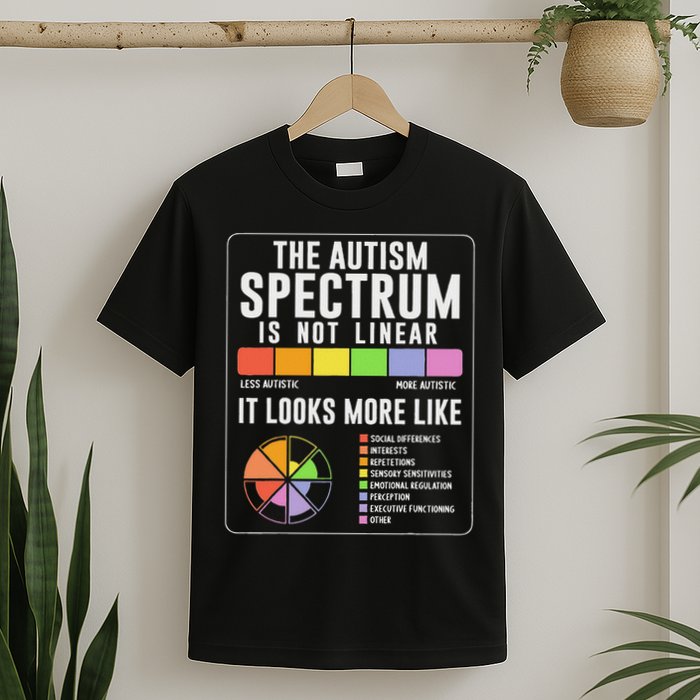 The Autism Spectrum Is Not Linear Autism Awareness Month T-Shirt
