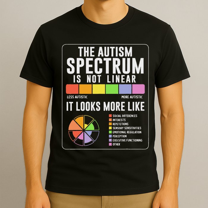 The Autism Spectrum Is Not Linear Autism Awareness Month T-Shirt