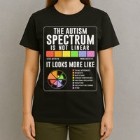 The Autism Spectrum Is Not Linear Autism Awareness Month T-Shirt