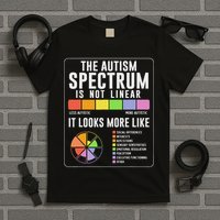 The Autism Spectrum Is Not Linear Autism Awareness Month T-Shirt