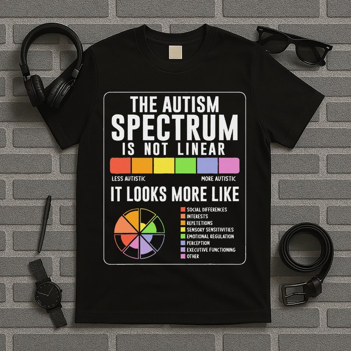 The Autism Spectrum Is Not Linear Autism Awareness Month T-Shirt