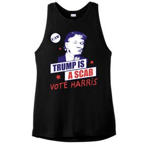 Trump A Scab Vote Harris Uaw 2024 Ladies PosiCharge Tri-Blend Wicking Tank