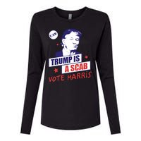 Trump A Scab Vote Harris Uaw 2024 Womens Cotton Relaxed Long Sleeve T-Shirt