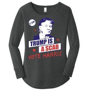 Trump A Scab Vote Harris Uaw 2024 Women's Perfect Tri Tunic Long Sleeve Shirt