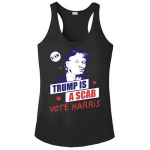 Trump A Scab Vote Harris Uaw 2024 Ladies PosiCharge Competitor Racerback Tank